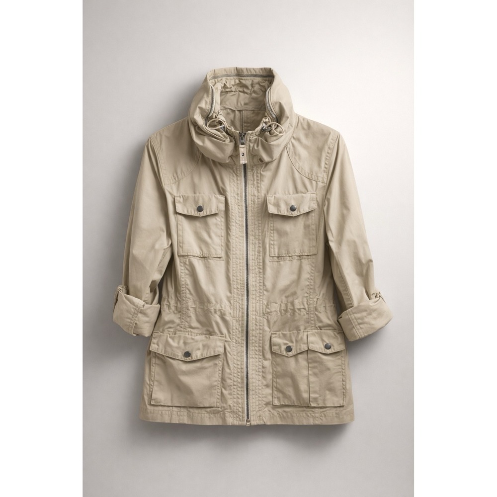 Eddie Bauer Tan Utility Field Jacket Safari Retro Gorpcore Minimalist M